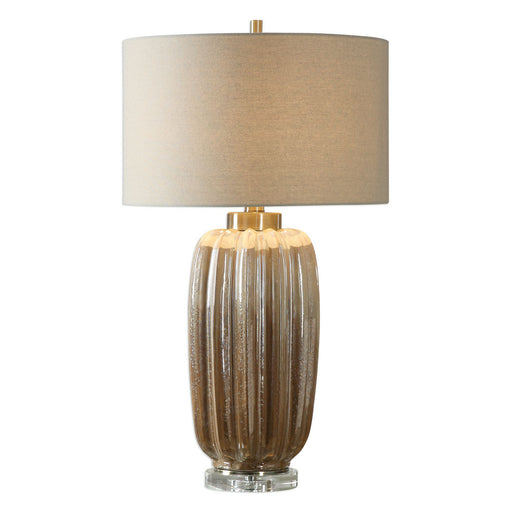 Uttermost's Gistova Gold Table Lamp Designed by Jim Parsons