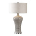 Uttermost's Dubrava Light Gray Table Lamp Designed by Jim Parsons