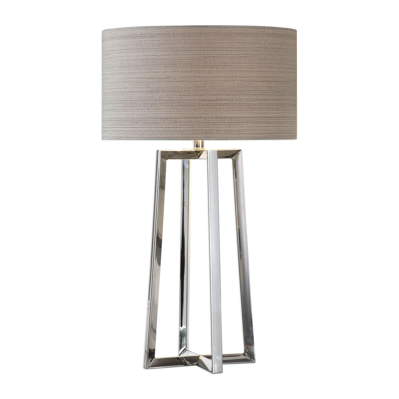 Uttermost's Keokee Stainless Steel Table Lamp Designed by Jim Parsons