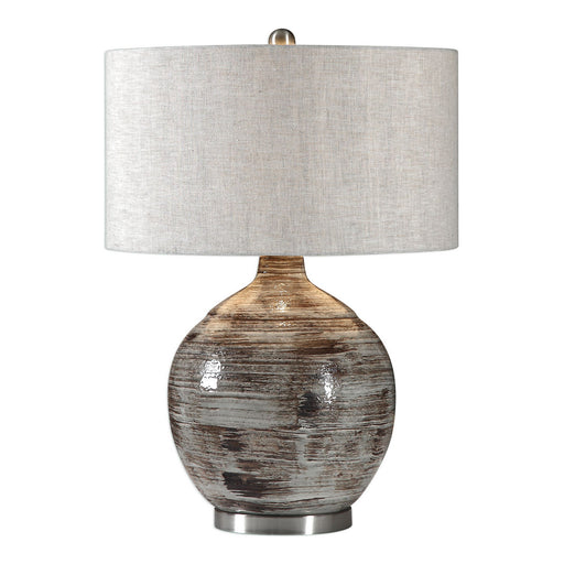 Uttermost's Tamula Distressed Ivory Table Lamp Designed by Jim Parsons