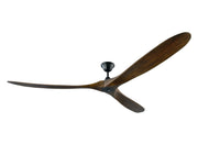 Maverick Super Max Ceiling Fan in Matte Black with Dark Walnut Blade