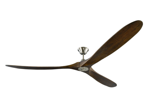 Maverick Super Max Ceiling Fan in Brushed Steel with Dark Walnut Blade