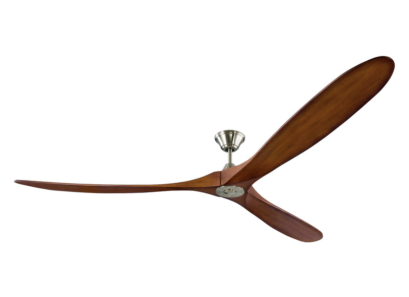 Maverick Super Max Ceiling Fan in Brushed Steel with Koa Blade