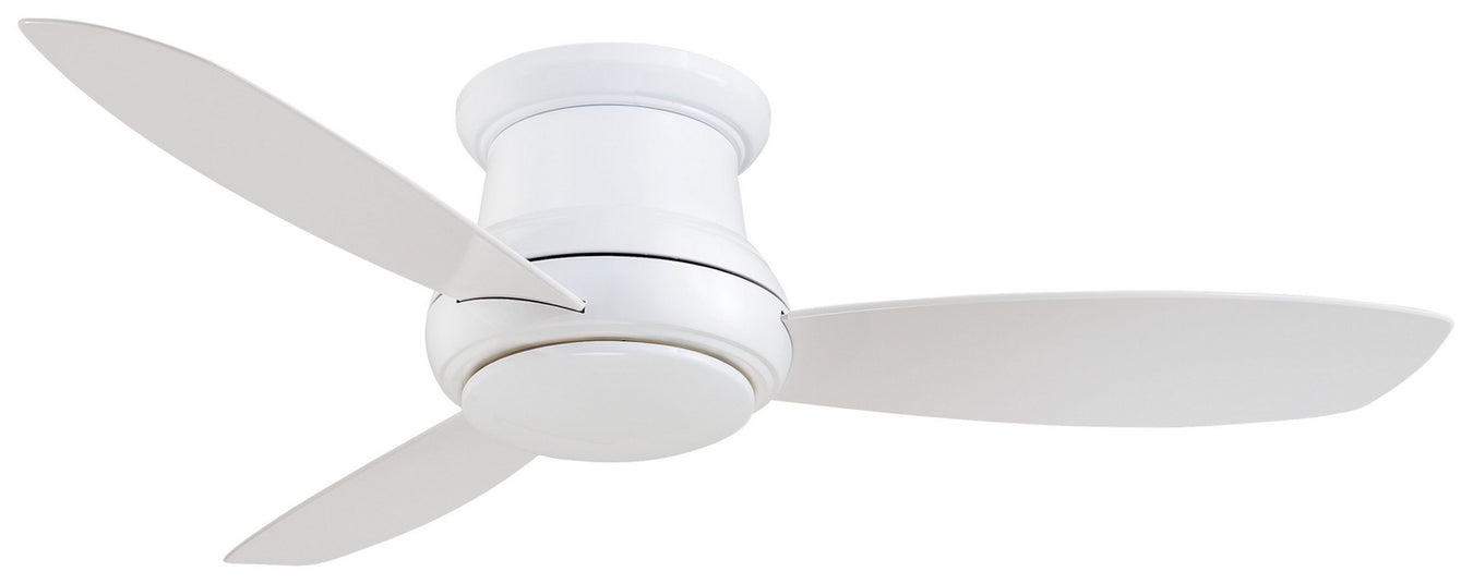 Concept II - LED 44 Inch Ceiling Fan in White with White Opal Glass - Lamps Expo
