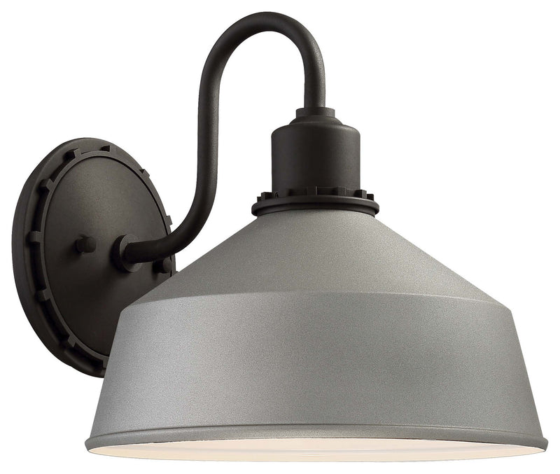 Mantiel Outdoor Wall Mount in Sand Silver with Sand Silver Aluminum Shade