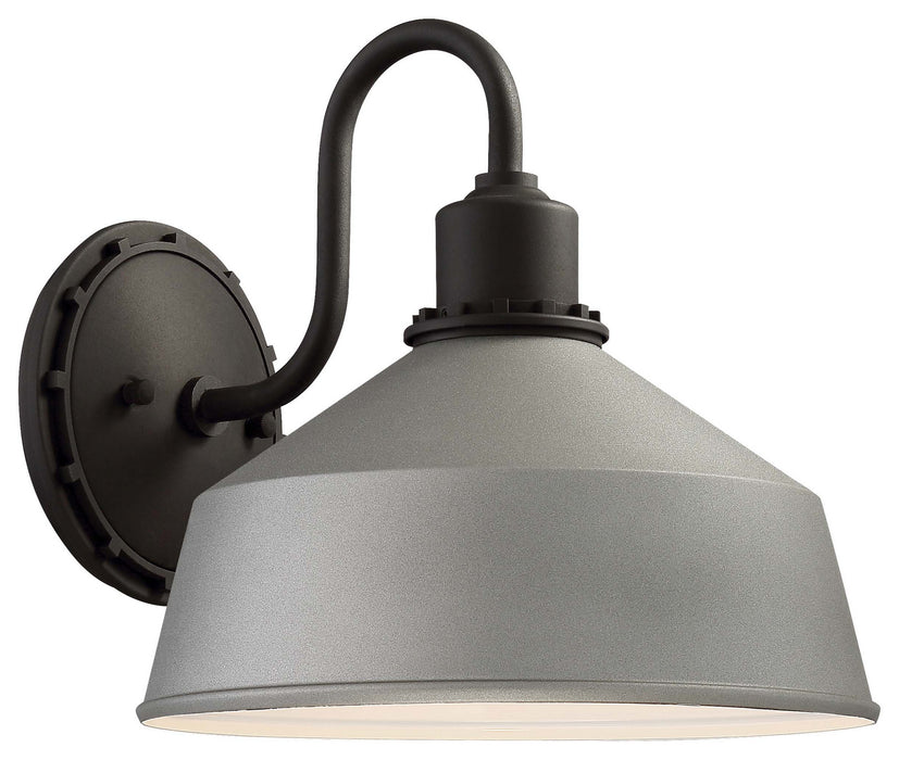 Mantiel Outdoor Wall Mount in Sand Silver with Sand Silver Aluminum Shade