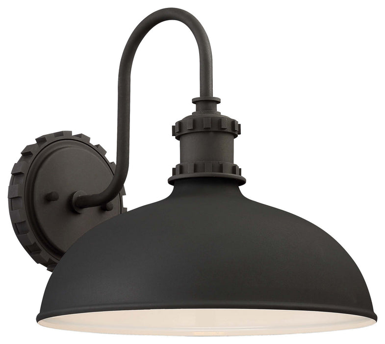 Escudilla Outdoor Wall Mount in Coal with Black Aluminum Shade