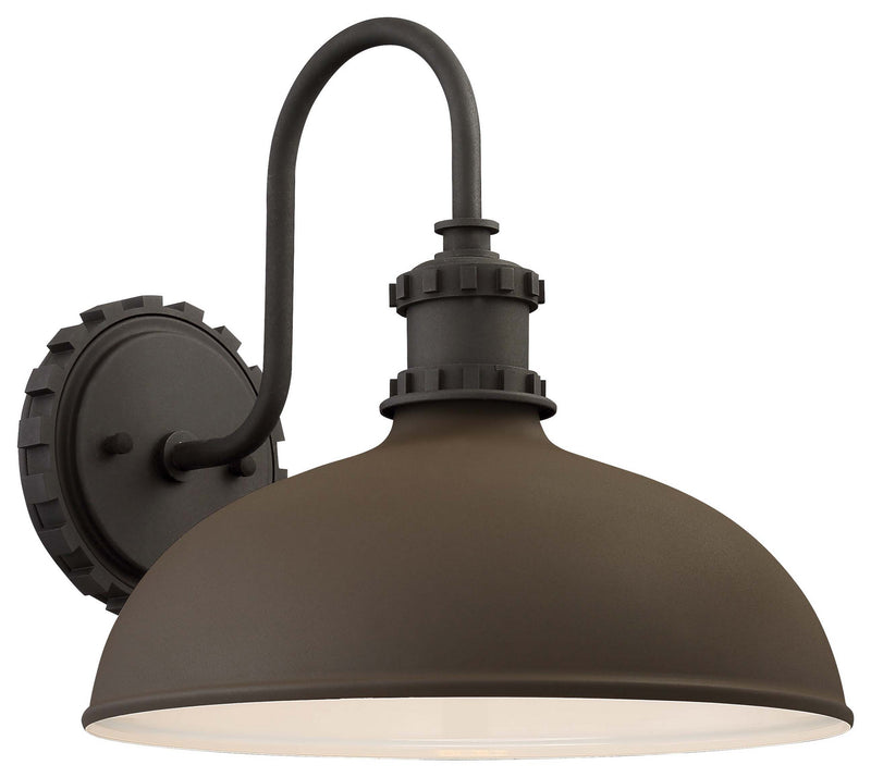 Escudilla Outdoor Wall Mount in Textured Bronze with Textured Bronze Aluminum Shade