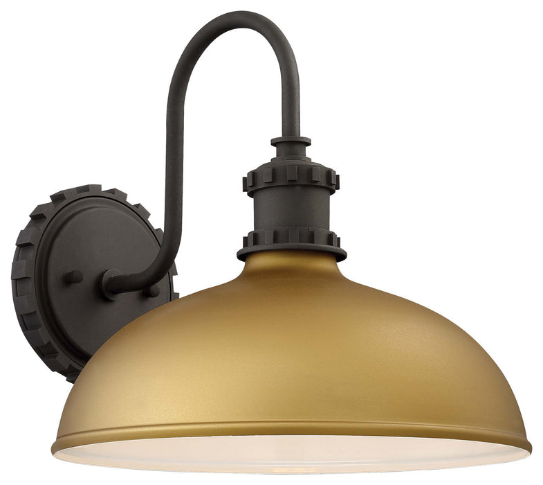 Escudilla Outdoor Wall Mount in Painted Honey Gold with Painted Honey Gold Aluminum Shade