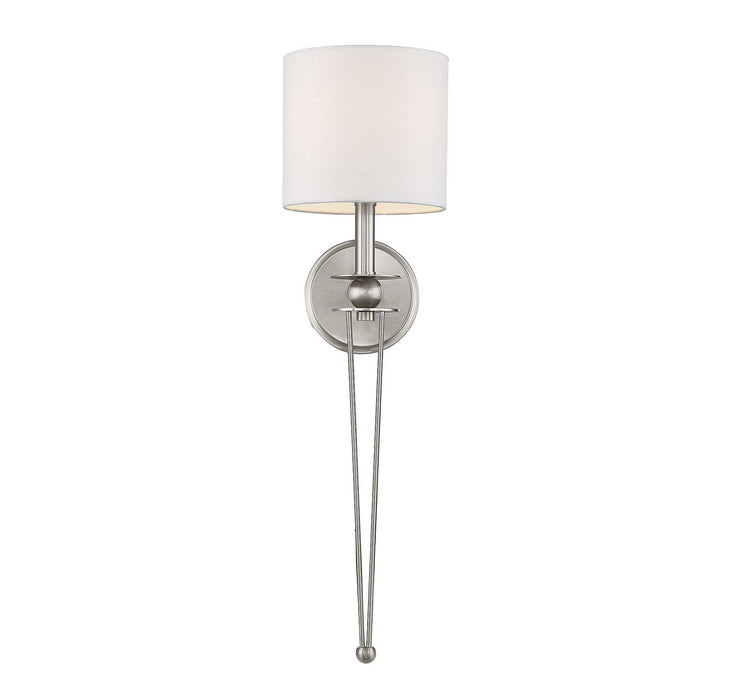 Chaplin 1-Light Sconce in Satin Nickel - Lamps Expo
