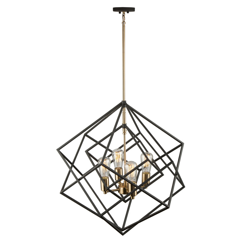 Artistry Chandelier in Matte Black & Harvest Brass - Lamps Expo