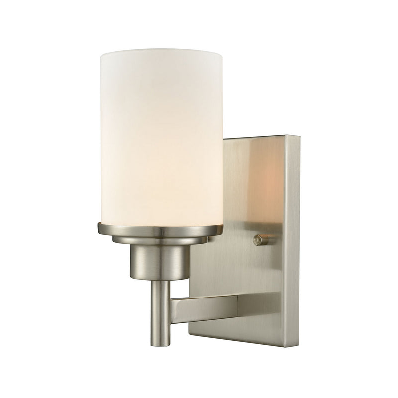 Belmar 1-Light Vanity Light in Brushed Nickel - Lamps Expo