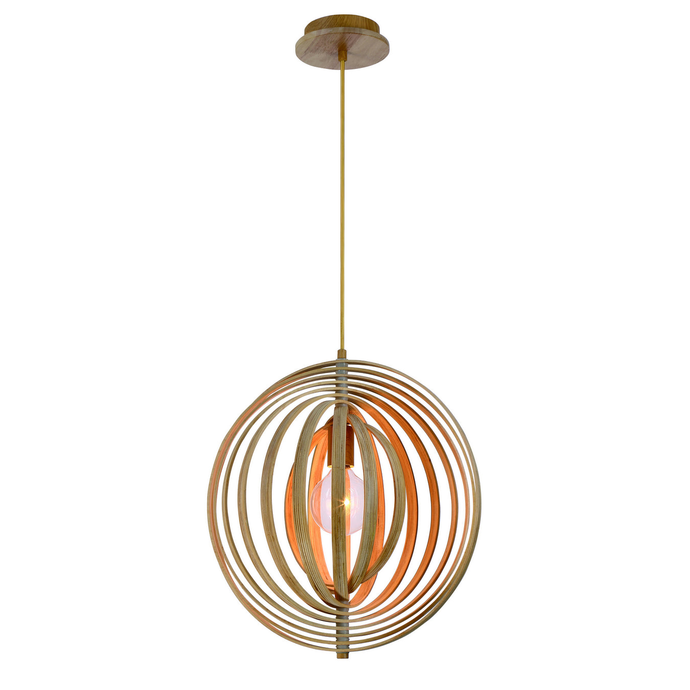 Abruzzo 1-Light Pendant in Wood