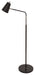 Kirby LED Adjustable Floor Lamp in Black with Satin Nickel Accents