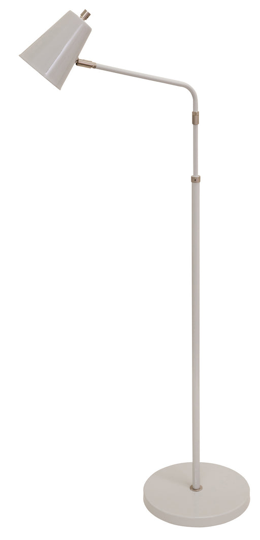 Kirby LED Adjustable Floor Lamp in Gray with Satin Nickel Accents