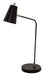 Kirby LED task Lamp in Black with Satin Nickel Accents and USB port