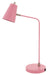 Kirby LED task Lamp in pink with Satin Nickel Accents and USB port