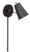Kirby LED Wall Lamp in Black with Satin Nickel Accents