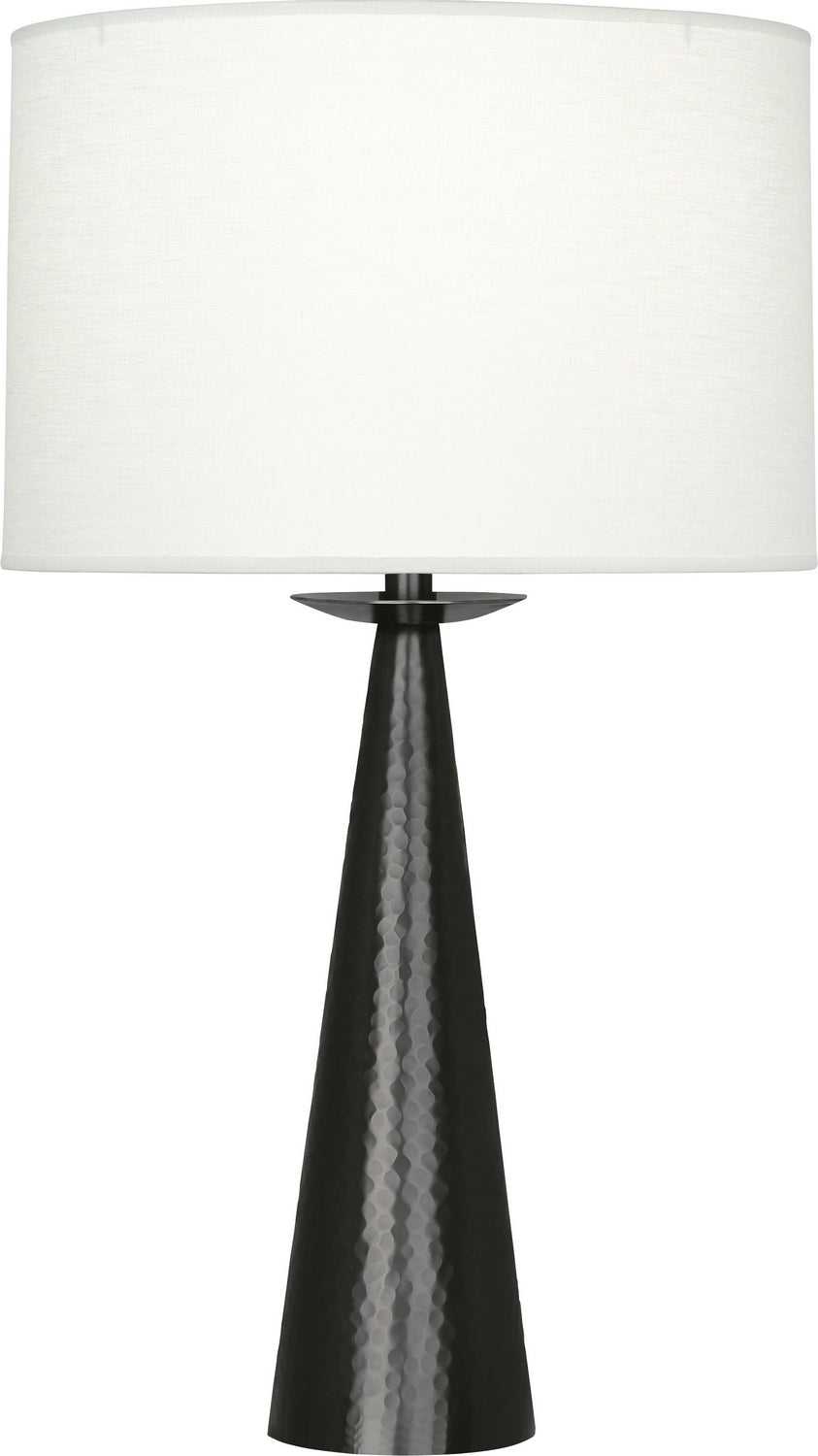 Dal Table Lamp in Deep Patina Bronze Finish with Oyster Linen Shade - Lamps Expo