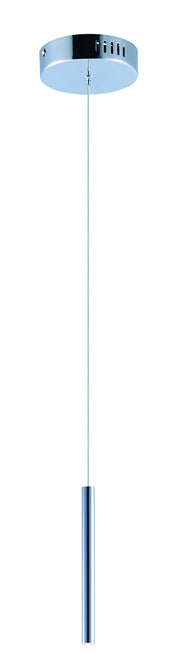 Flute 1-Light LED Pendant in Polished Chrome