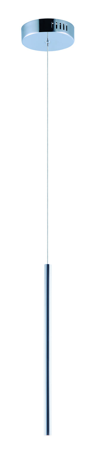 Flute 1-Light LED Pendant in Polished Chrome