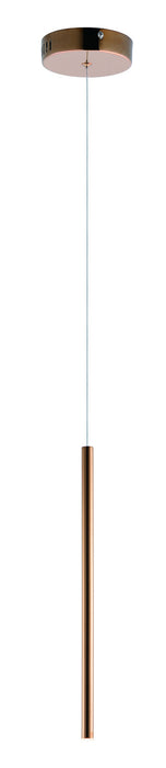 Flute 1-Light LED Pendant in Rose Gold