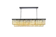 Sydney 12-Light Chandelier in Matte Black with Golden Teak (Smoky) Royal Cut Crystal