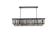 Sydney 12-Light Chandelier in Matte Black with Silver Shade (Grey) Royal Cut Crystal