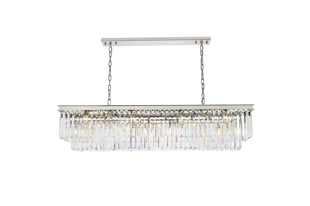Sydney 12-Light Chandelier in Polished Nickel with Clear Royal Cut Crystal