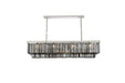 Sydney 12-Light Chandelier in Polished Nickel with Silver Shade (Grey) Royal Cut Crystal