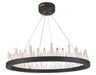 Malta 32-Light Chandelier in Satin Dark Grey with Clear Royal Cut Crystal