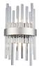 Dallas 2-Light Wall Sconce in Chrome & Clear with Clear Royal Cut Crystal