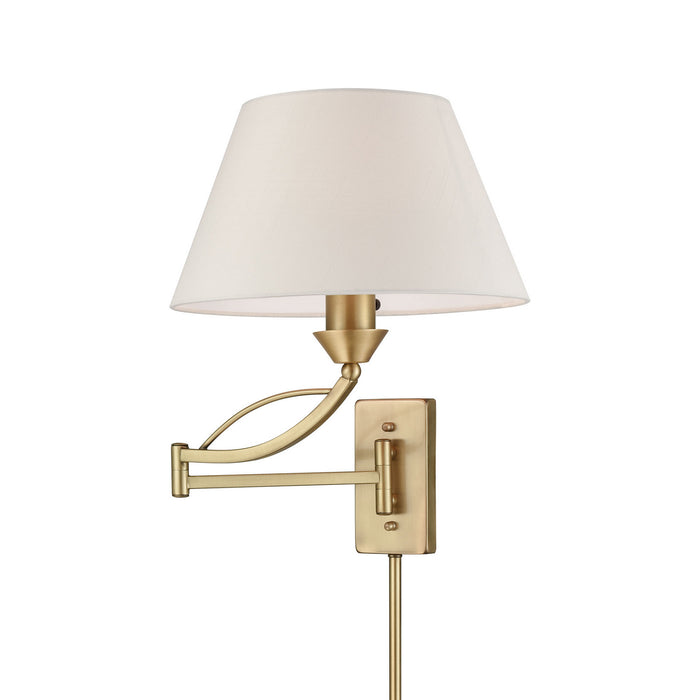 Elysburg 1-Light Swingarm Wall Lamp in French Brass