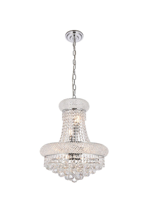 Primo 8-Light Pendant in Chrome with Clear Royal Cut Crystal