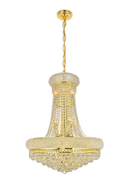 Primo 14-Light Chandelier in Gold with Clear Royal Cut Crystal