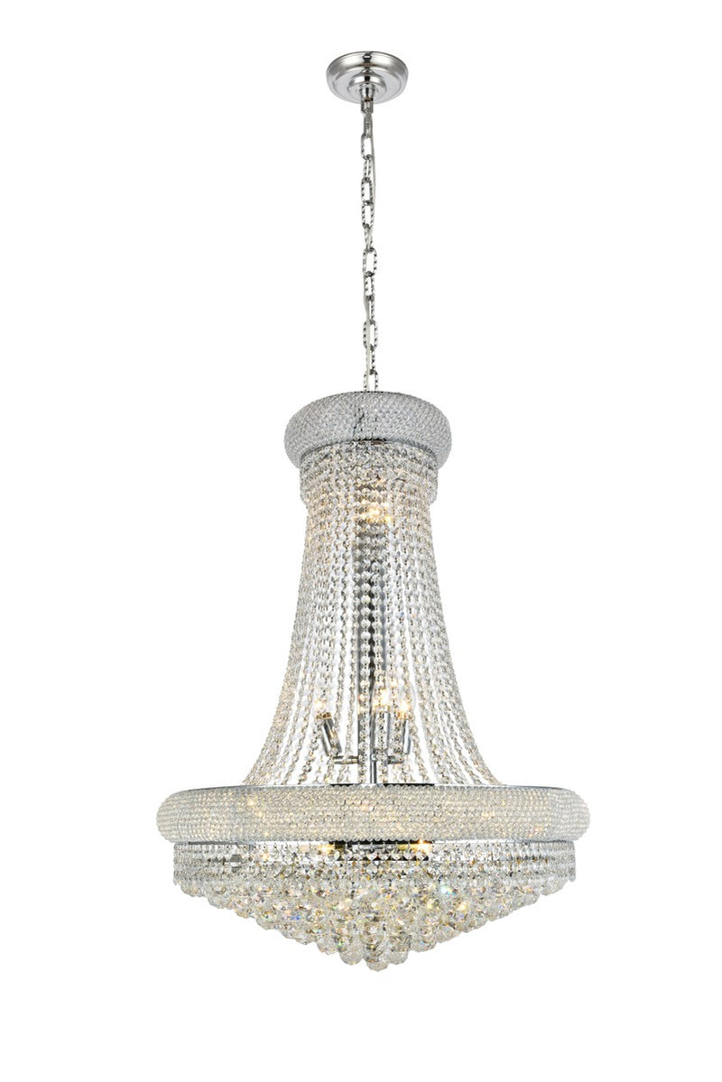 Primo 14-Light Chandelier in Chrome with Clear Royal Cut Crystal