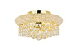 Primo 4-Light Flush Mount in Gold with Clear Royal Cut Crystal