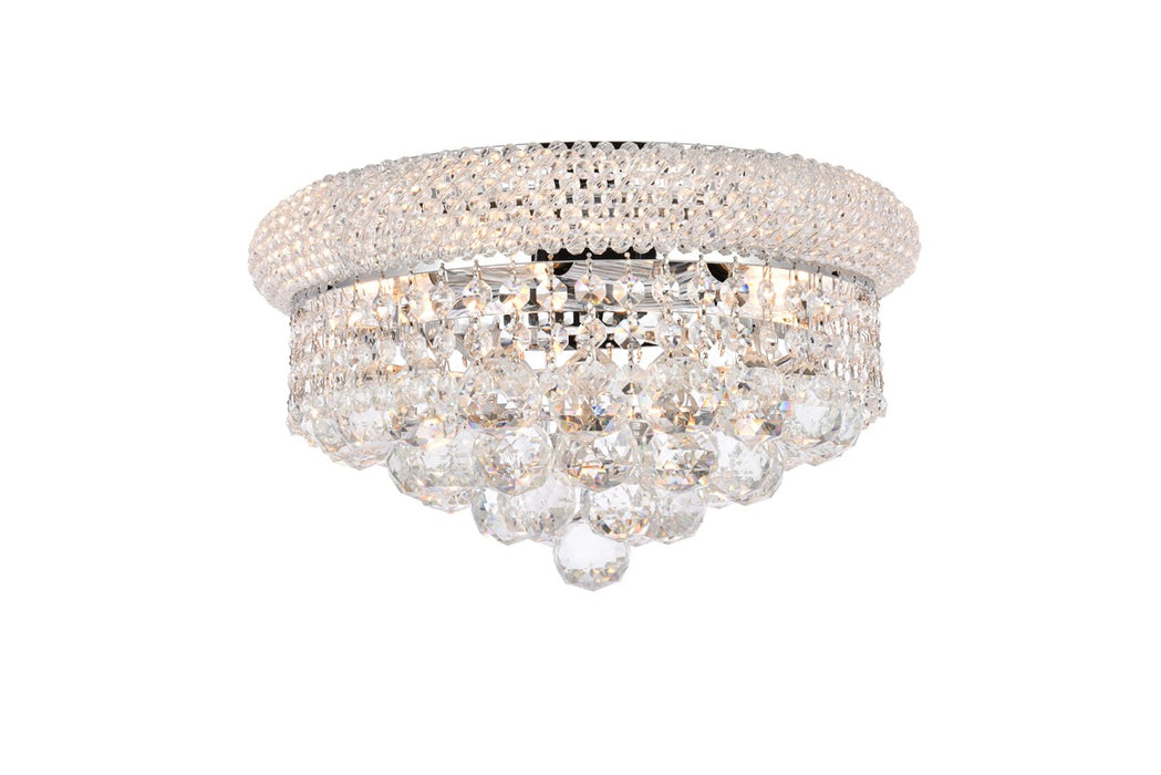 Primo 6-Light Flush Mount in Chrome with Clear Royal Cut Crystal