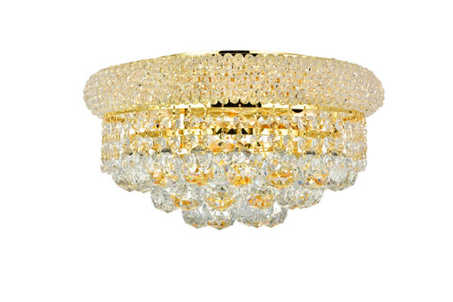 Primo 6-Light Flush Mount in Gold with Clear Royal Cut Crystal