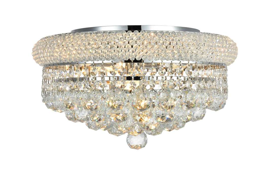 Primo 8-Light Flush Mount in Chrome with Clear Royal Cut Crystal