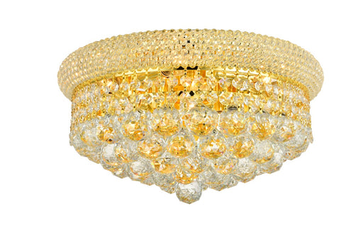 Primo 8-Light Flush Mount in Gold with Clear Royal Cut Crystal
