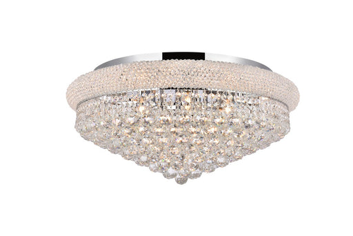 Primo 15-Light Flush Mount in Chrome with Clear Royal Cut Crystal