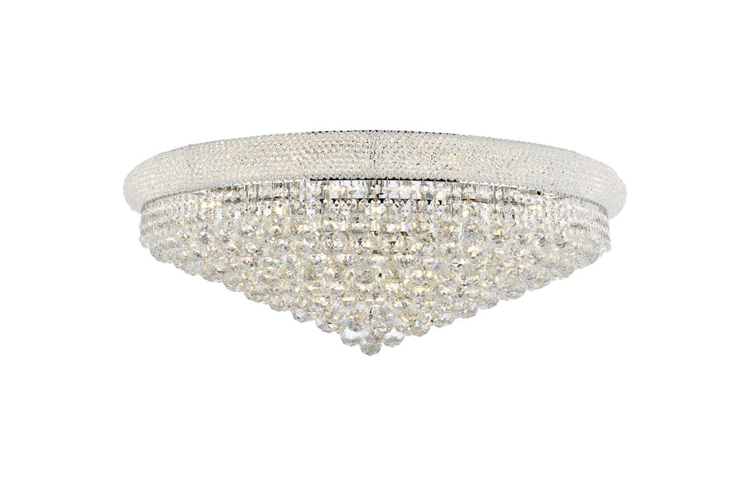Primo 20-Light Flush Mount in Chrome with Clear Royal Cut Crystal
