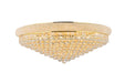 Primo 20-Light Flush Mount in Gold with Clear Royal Cut Crystal