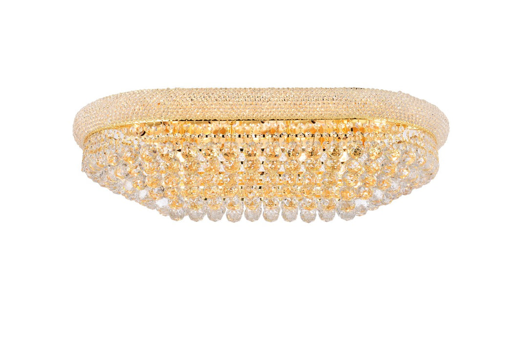 Primo 18-Light Flush Mount in Gold with Clear Royal Cut Crystal