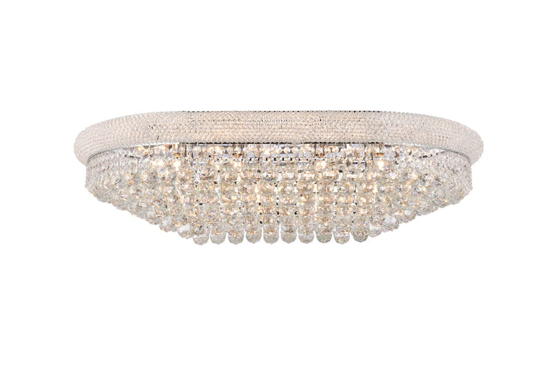 Primo 24-Light Flush Mount in Chrome with Clear Royal Cut Crystal