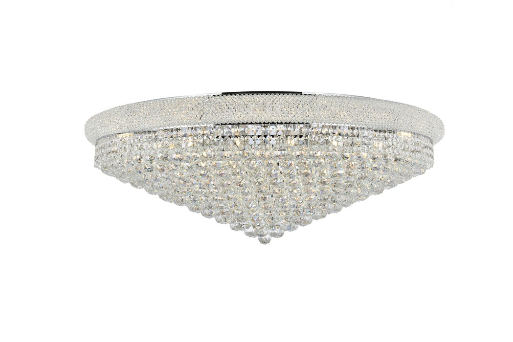 Primo 30-Light Flush Mount in Chrome with Clear Royal Cut Crystal