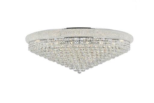 Primo 30-Light Flush Mount in Chrome with Clear Royal Cut Crystal