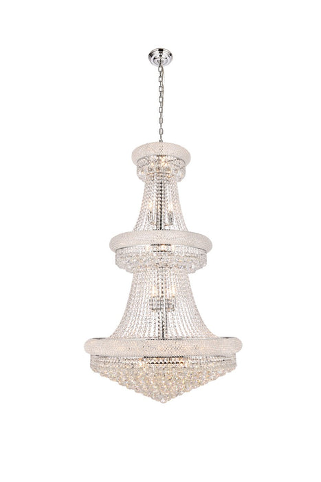 Primo 32-Light Chandelier in Chrome with Clear Royal Cut Crystal