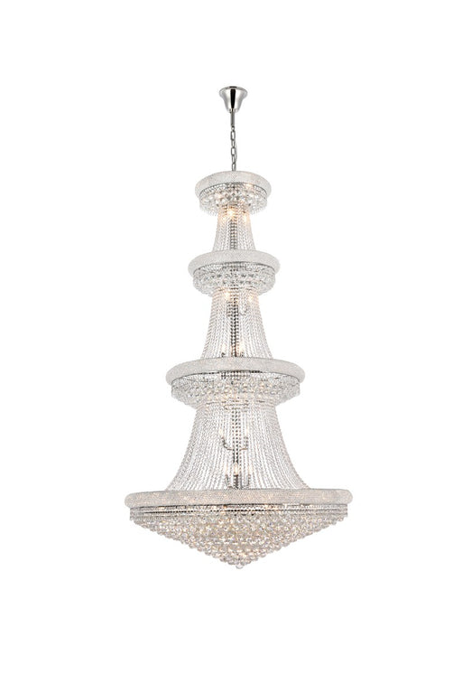 Primo 42-Light Chandelier in Chrome with Clear Royal Cut Crystal
